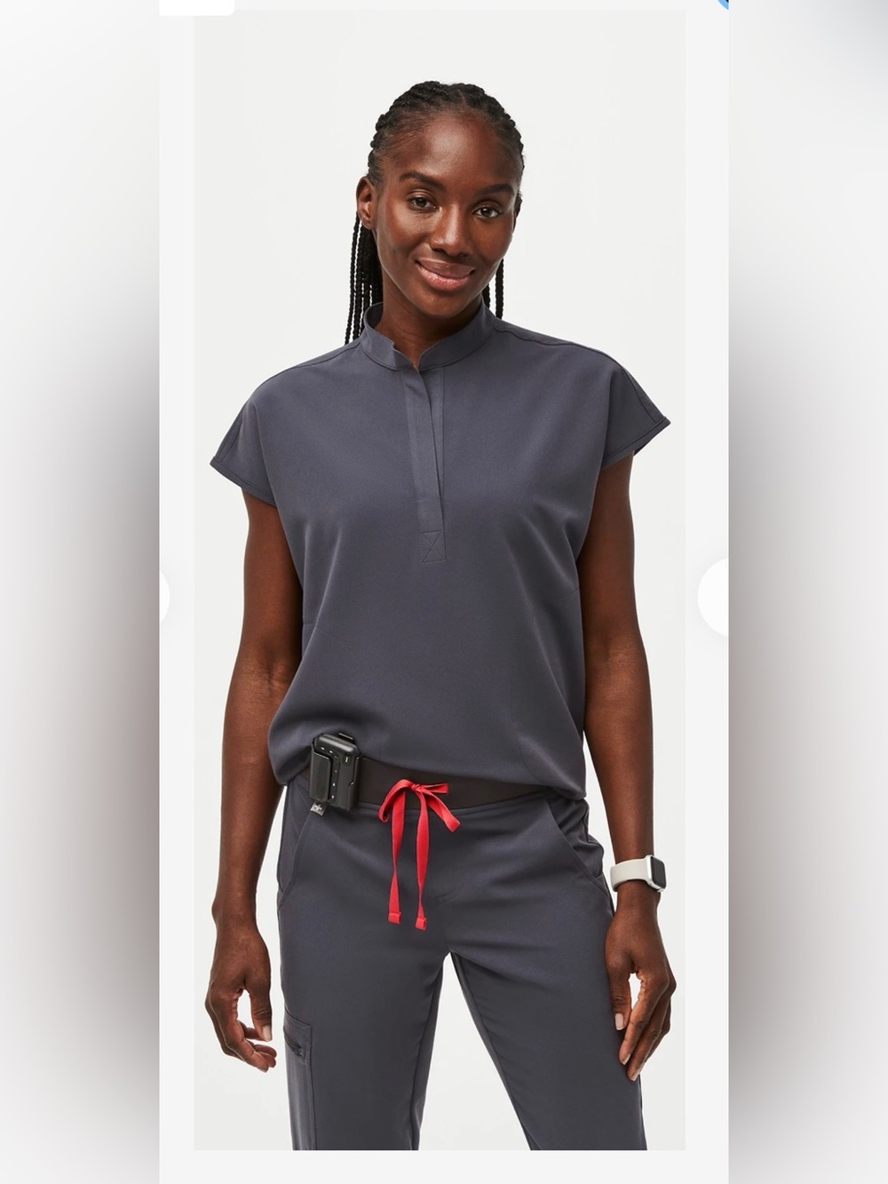 Figs Rafaela Black Scrub Top XL